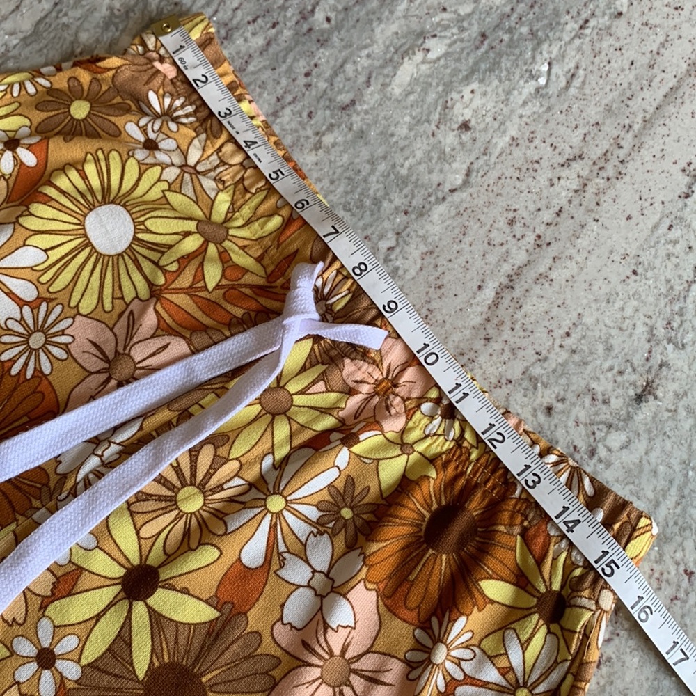 Retro Floral Design Pull on Lounge Shorts - Picture 8 of 10